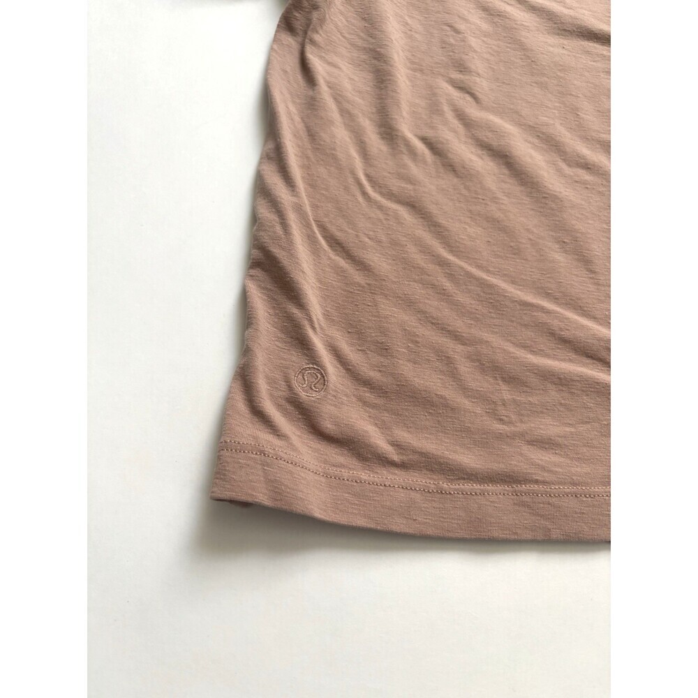 Lululemon Classic Fit Cotton Blend T-Shirt Mauve Pink - Size 4 - Picture 5 of 5